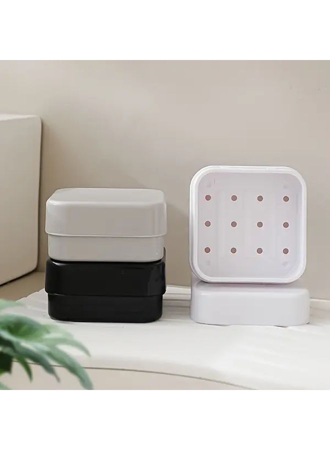 Grey Leakproof Soap Box With Drainage System Travel Container - Image 5