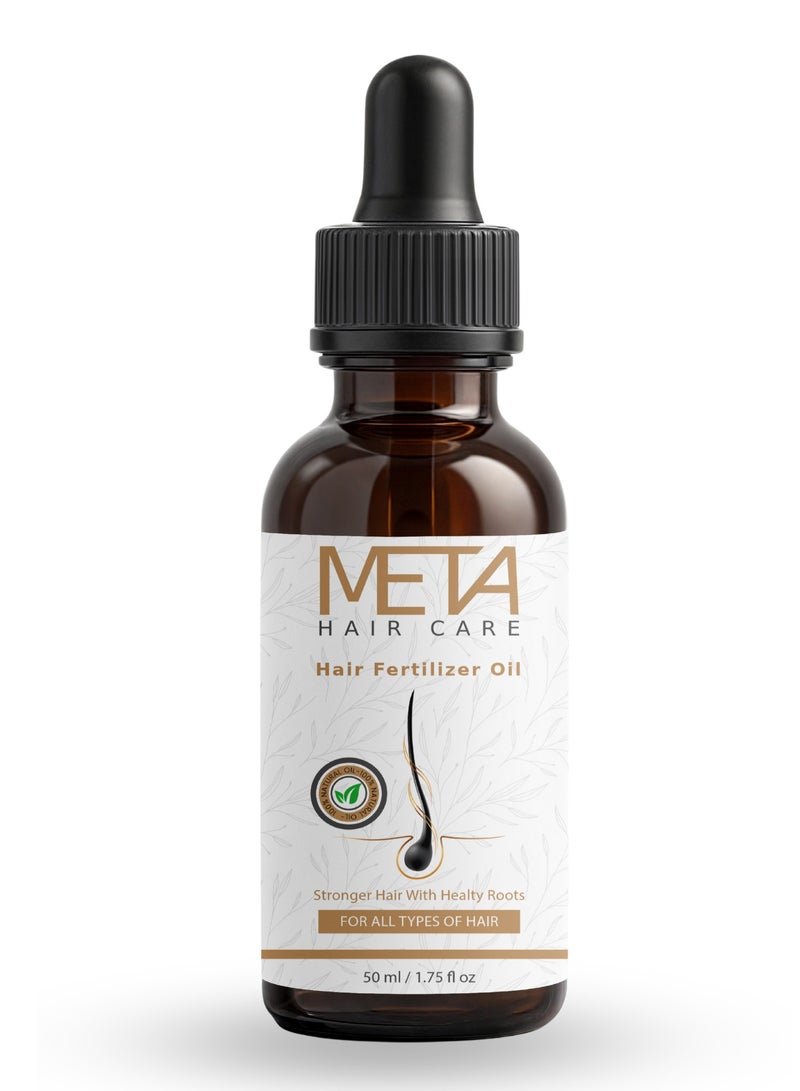 Meta Care Meta Hair Care Rosemary Mint Scalp & Hair Strengthening Fertilizer Oil Infused With Biotin & Encourages Growth 50ml - Image 1