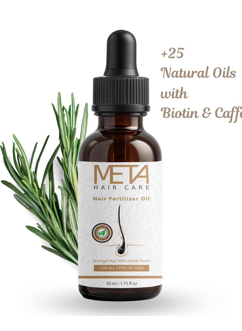 Meta Care Meta Hair Care Rosemary Mint Scalp & Hair Strengthening Fertilizer Oil Infused With Biotin & Encourages Growth 50ml - Image 3