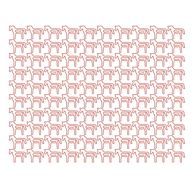 100PCS Animal Paperclips Non Slip Anti Corrosion Cute Appearance Portable Bookmark Clip for Office Horse - Image 1