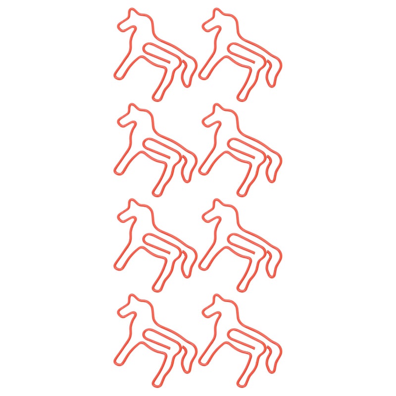 100PCS Animal Paperclips Non Slip Anti Corrosion Cute Appearance Portable Bookmark Clip for Office Horse - Image 2