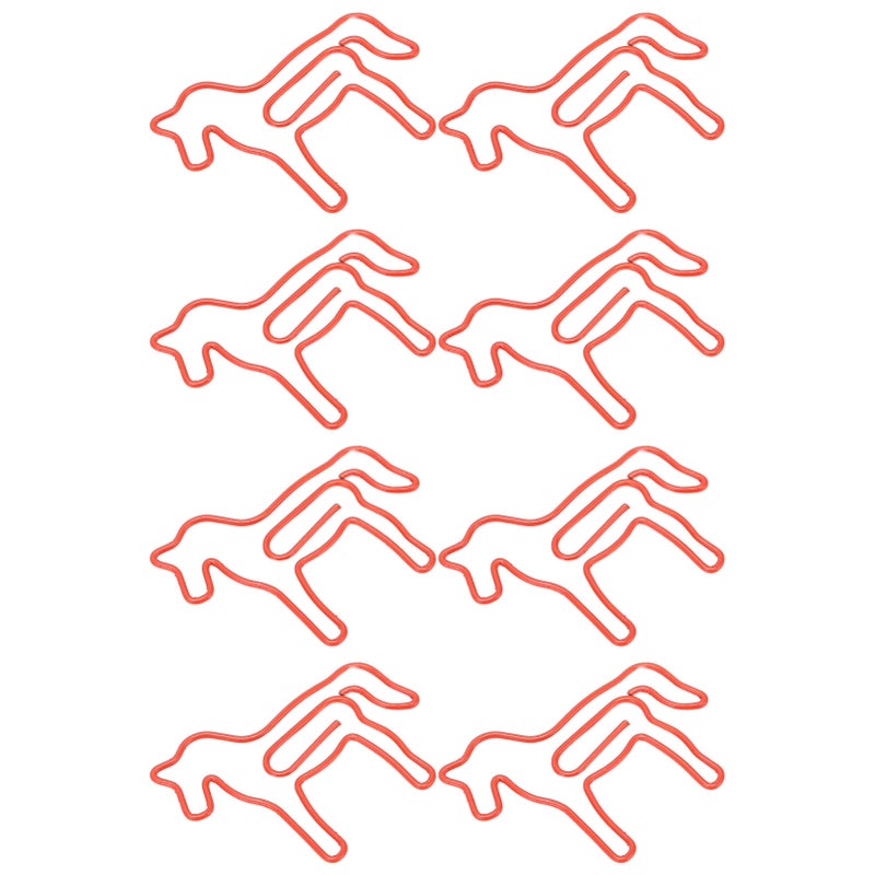 100PCS Animal Paperclips Non Slip Anti Corrosion Cute Appearance Portable Bookmark Clip for Office Horse - Image 4