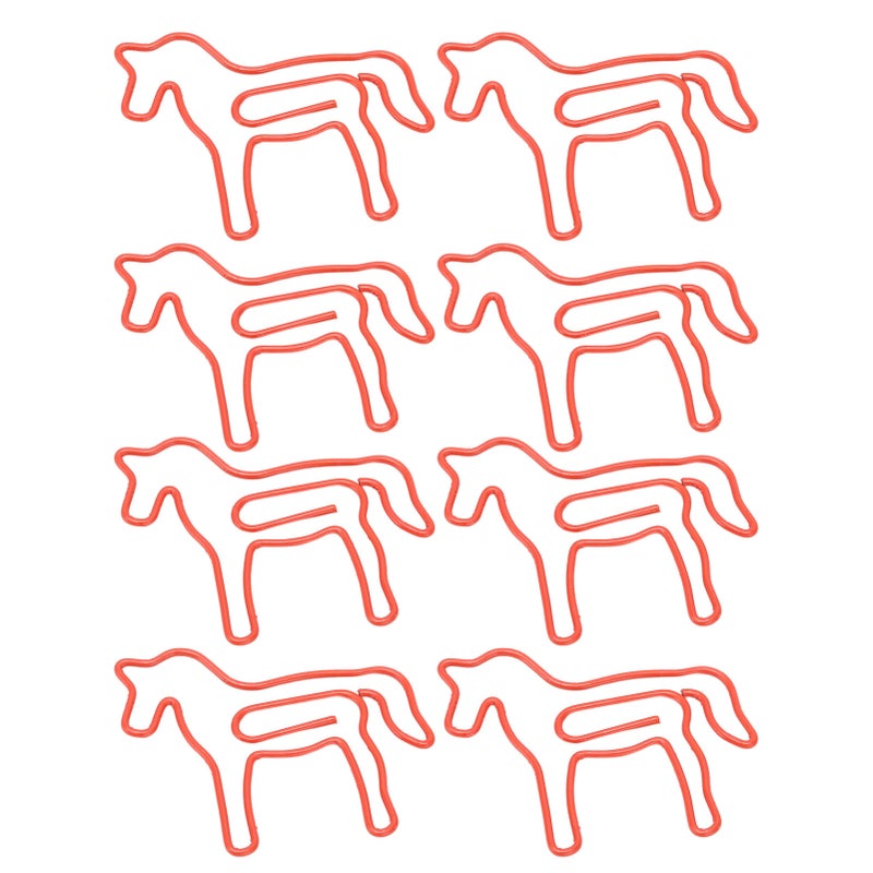 100PCS Animal Paperclips Non Slip Anti Corrosion Cute Appearance Portable Bookmark Clip for Office Horse - Image 3
