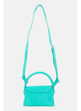 French Connection Women Brand Logo Cross Body Bag 12 H x 17 L x 8 W cm, Turquoise  - Image 2