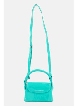 French Connection Women Brand Logo Cross Body Bag 12 H x 17 L x 8 W cm, Turquoise  - Image 1