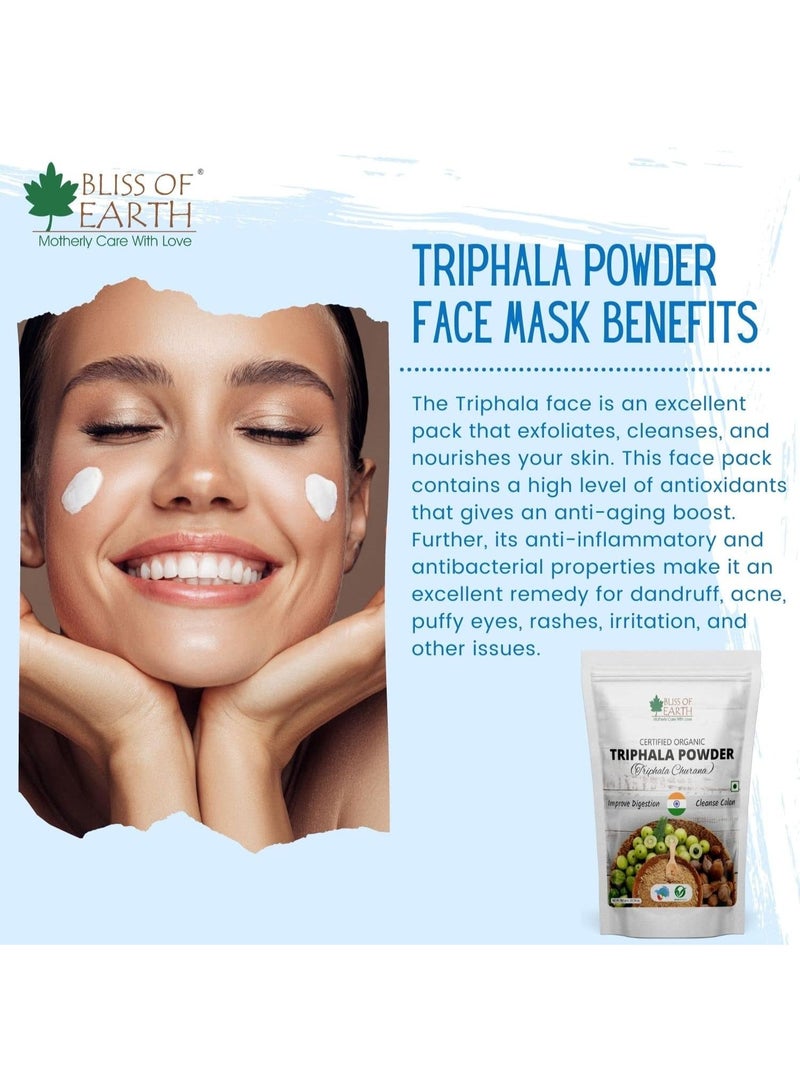 BLISS OF EARTH Organic Triphala Powder Churna 100% Pure Ayurvedic Herbal Blend Helps for Detox and Digestion Boost Immunity 100gm Pack of 2 - Image 4