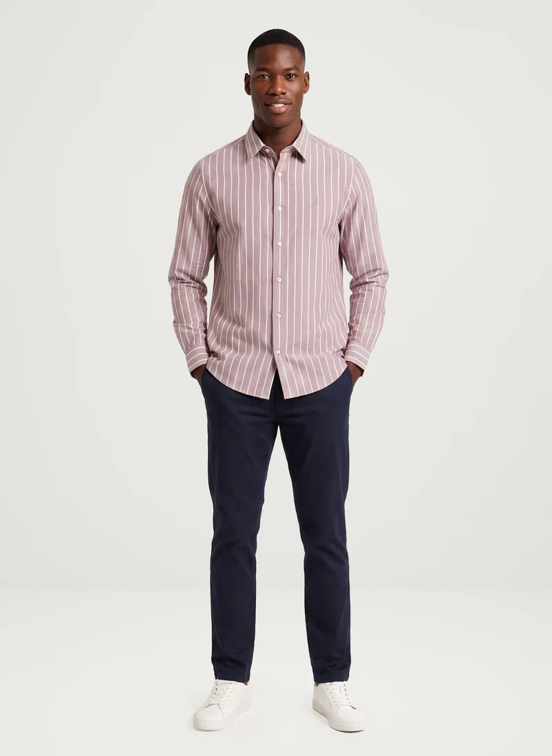 Nautica Men's Dyed Long Sleeve Shirt