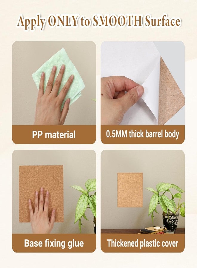 Alrhso 9.8 X 9.8 Inch Cork Board Small 2 PCS Square Cork Board Tile Self Adhesive Square Small Corks Thick Corks for Wall Home Offfice Decorations - Image 4