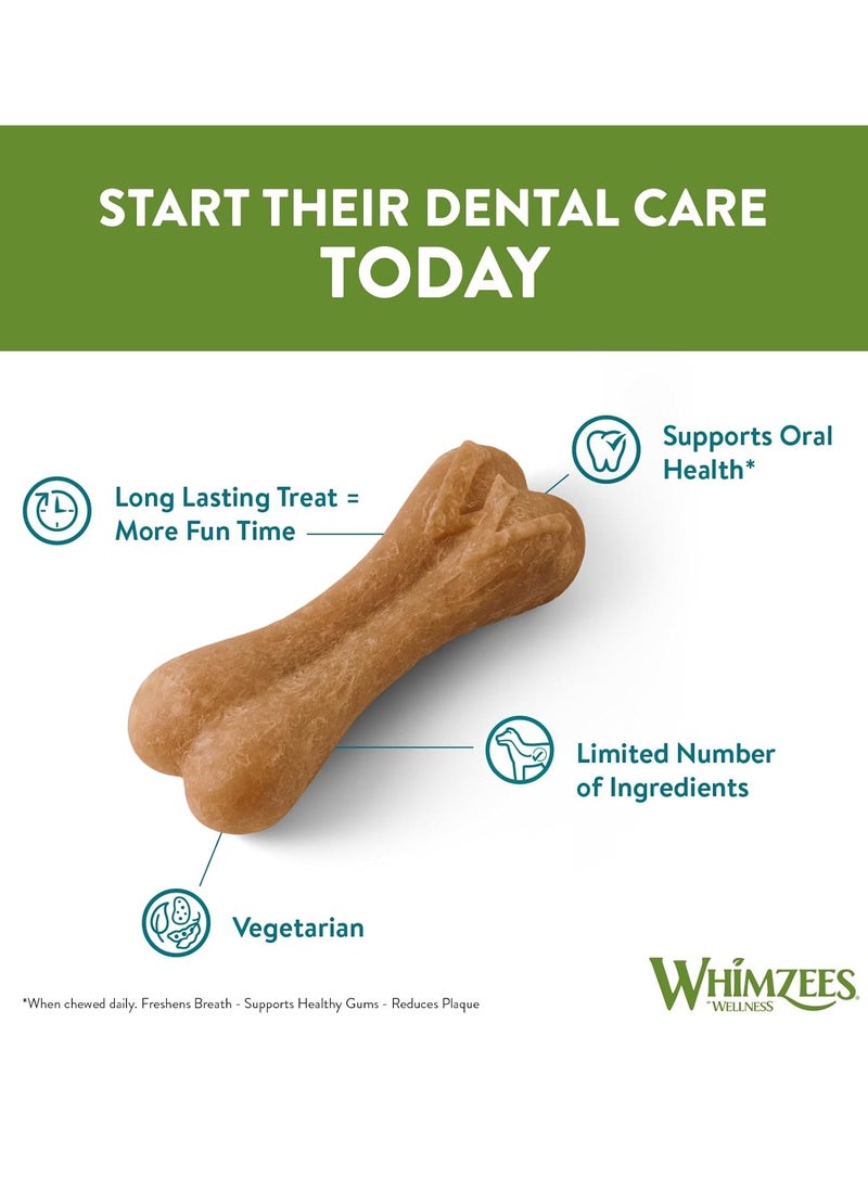 WHIMZEES By Wellness Rice Bone Dog Dental Sticks 9 Pieces Size M L Dog Chews for Medium to Large Breeds Natural Gluten Free Rawhide Free Vegetarian  - Image 2