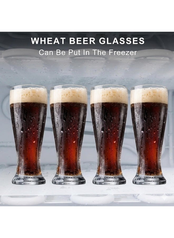 DubaiCrystal Beer Glass 14.2oz, Wheat Beer Glass 0.42 L, Beer Mug Glasses Set, Beer Glass Drinking Set, Wheat Glasses Gift for Men - Image 4