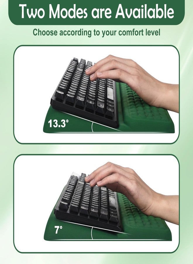 Photect Ergonomic Mouse Pad and Keyboard Wrist Rest Set Sage Green Memory Foam Desk Wrist Support Keyboard Stand for Computer Typing Gaming Office Desk Accessories - Image 2
