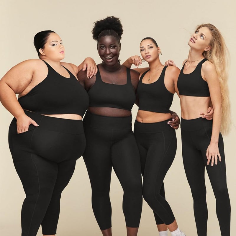 Walifrey Plus Size Leggings with Pockets for Women, High Waist Opaque Tummy Control Leggings Grey XXL - Image 3