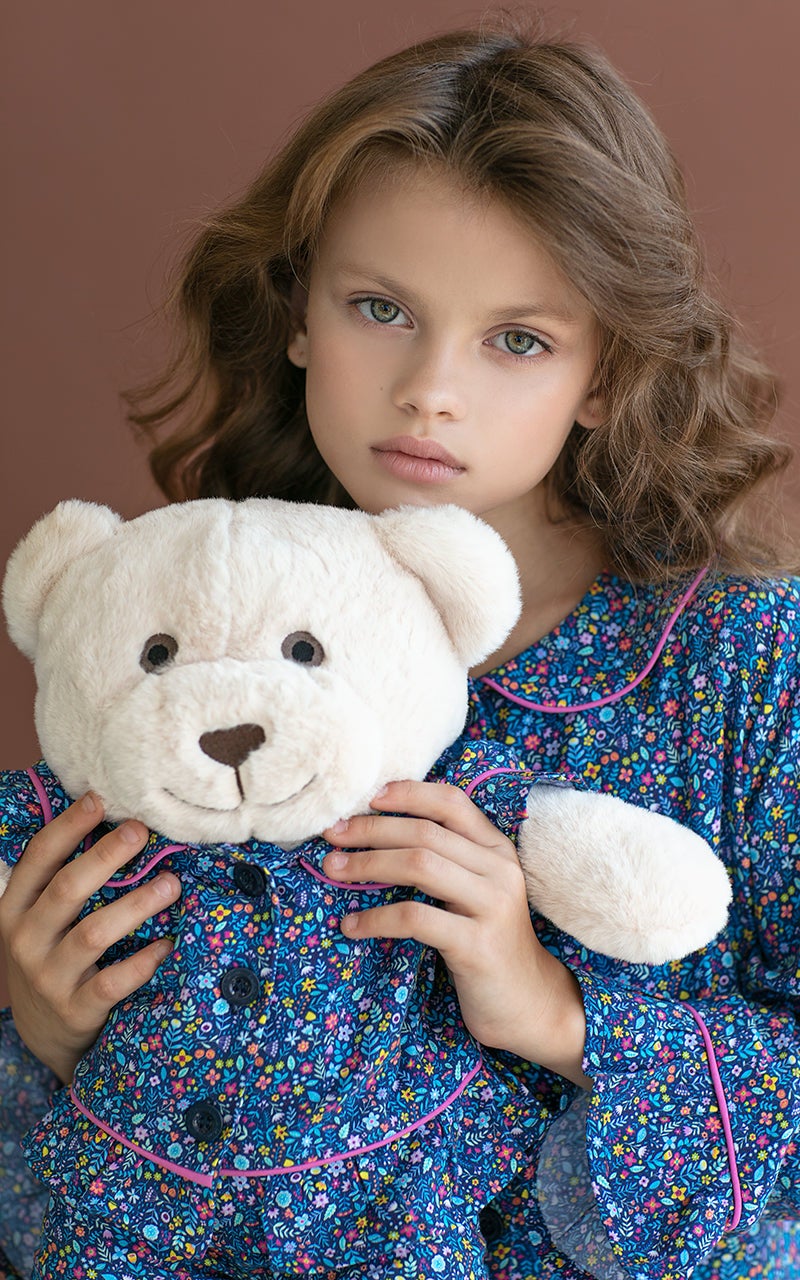 Luna Mia Fiorella Pyjama Set with Matching Teddy Bear - Image 4