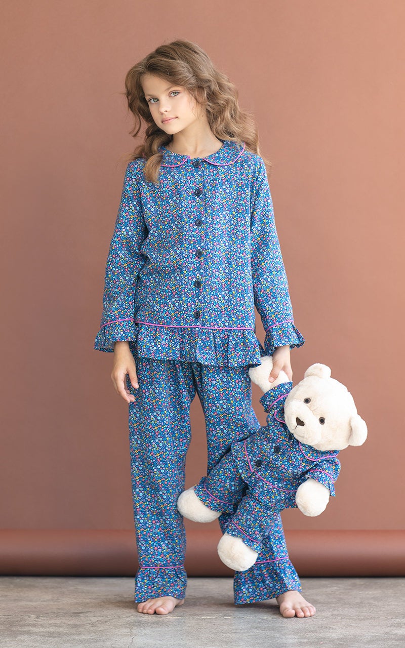 Luna Mia Fiorella Pyjama Set with Matching Teddy Bear - Image 2