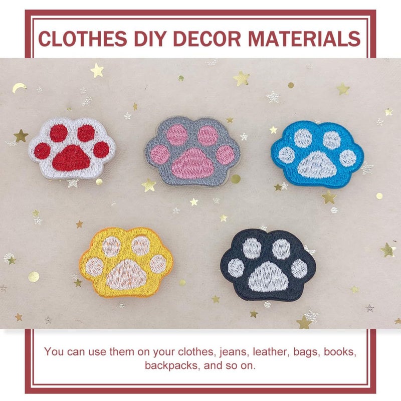 10 Pieces Animal Paw Patches Embroidered Sewing Appliques for DIY Craft Accessories - Image 4