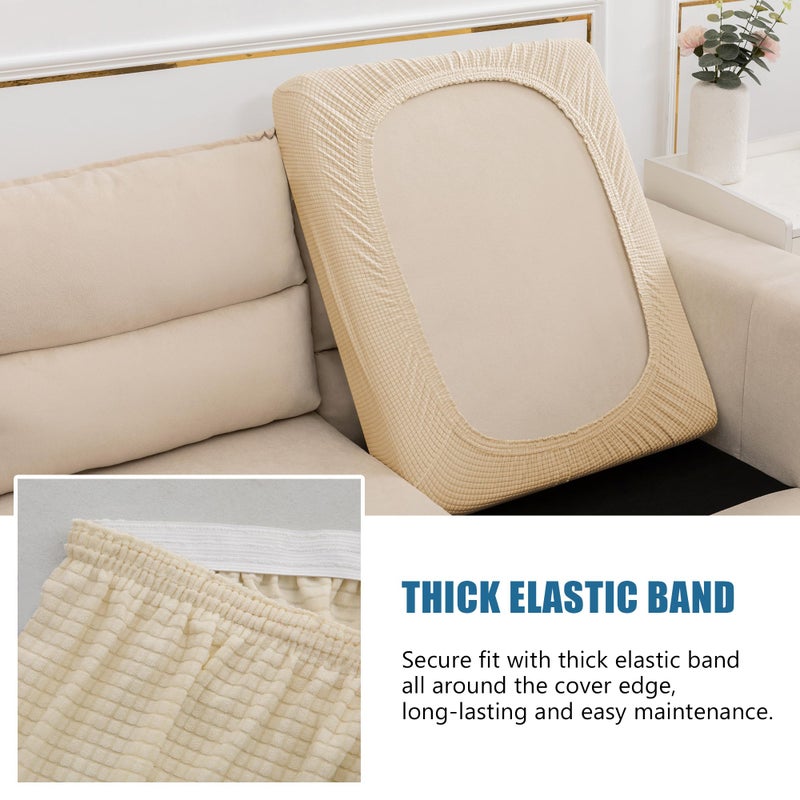 NC HOME نورث كارولاينا مياه المنزل طارد وسادة الأريكة slipcovers تمتد سبانديكس 3 مقاعد sette وسادة حامي الأريكة الأريكة الأريكة لأريكة وسادة Loveseat (العاج الكبير) - Image 4