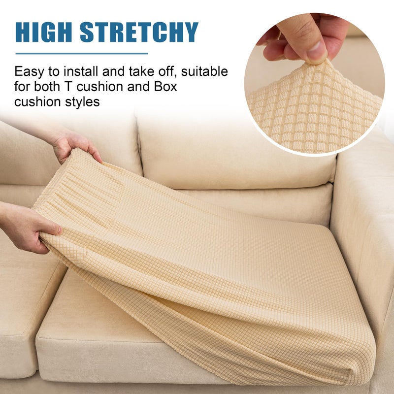 NC HOME نورث كارولاينا مياه المنزل طارد وسادة الأريكة slipcovers تمتد سبانديكس 3 مقاعد sette وسادة حامي الأريكة الأريكة الأريكة لأريكة وسادة Loveseat (العاج الكبير) - Image 3