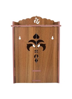 Natvar creation Natvar creation Home Office Wall Hanging MDF Wooden Temple with Door Big Size Temple Wooden Brown  - Image 5