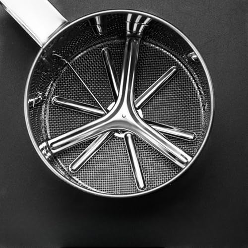 Rexez Stainless Steel Flour Sifter for Baking, Durable Mesh Sieve with Comfortable Handle, Atta Shifter (Semi-Automatic) - Image 3