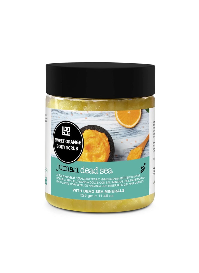 reveal naturals All Natural  Authentic SWEET ORANGE Body Scrub with Dead Sea Salt Minerals  Paraben Free  Not Tested on Animals  Infused with Aloe Vera Argan Cocoa Shea Butter Vitamin C  E  Exfoliates Refreshes Revitalizing 1146 oz 