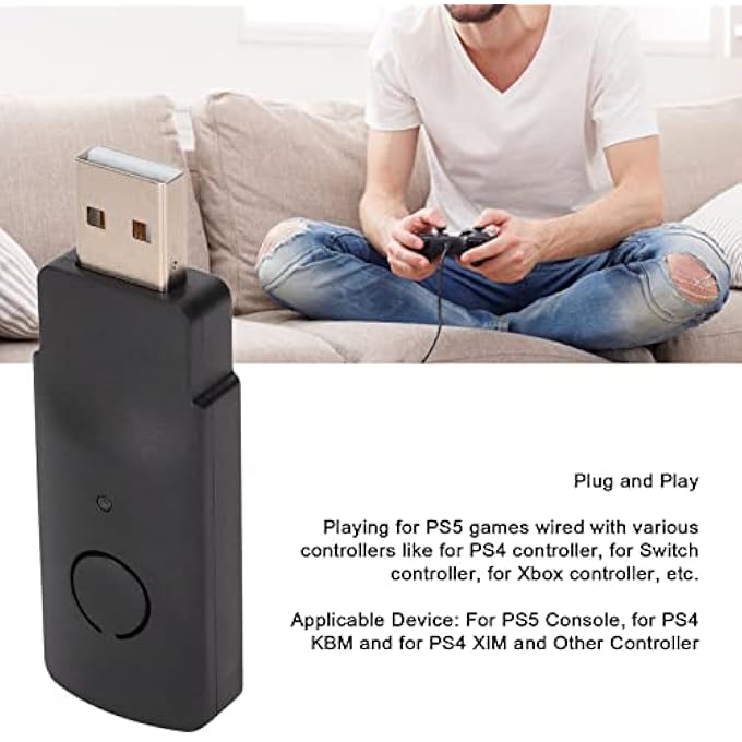 rayihni HEAYZOKI BELOADER FOR PS5 GAMING ADAPTER, ADAPTER KEYBOARD MOUSE CONVERTER WIRELESS USB GUIDE CONSOLE PS4 KBM XIM CONTROLLER (RENEWED) - Image 3