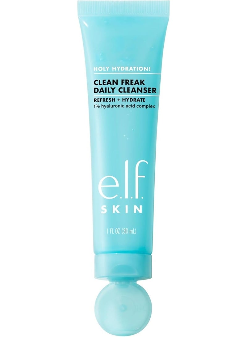 إلف SKIN Holy Hydration Clean Freak Daily Cleanser Mini، منظف لطيف ومرطب للوجه مع حمض الهيالورونيك 30 مل - Image 2