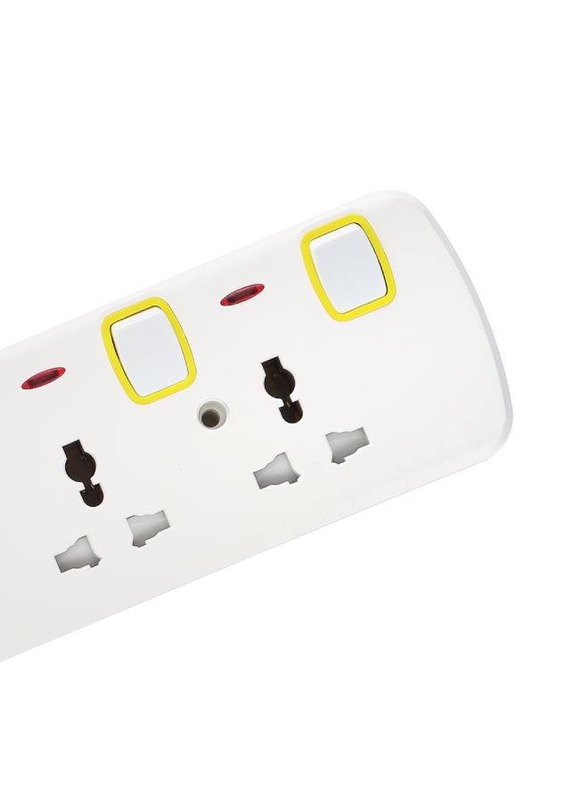 Olsenmark 4 Way Power Socket with Individual Switches- OMES1728D, 3-meter Extension Cord White 0.709kg - Image 4