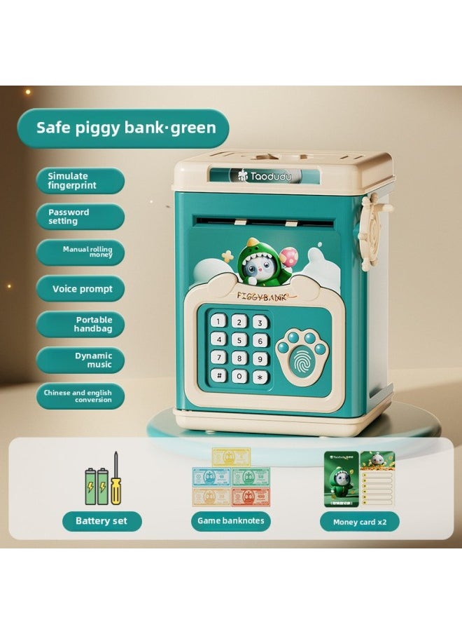 Net Red Tao Doodle Children's Piggy Bank Can Be Saved But Not In And Out Of The Piggy Bank Boys And Girls Toy Gifts Wholesale-Color:Dinosaur Green Piggy Bank [free Battery]  - Image 1
