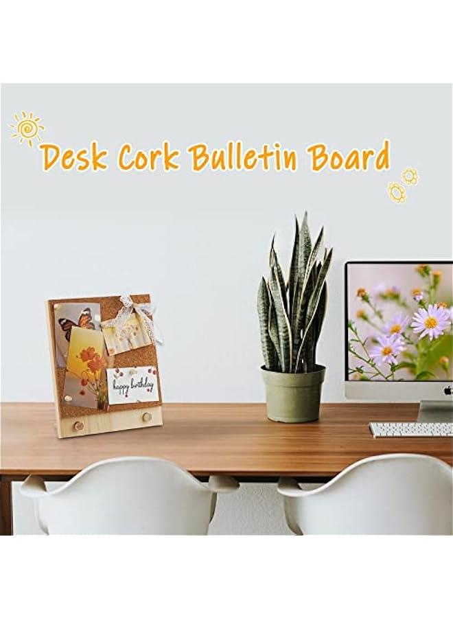 Generic Bulletin Board/Cork Board on The Desktop-Small Mini Hanging Tack Message Memo Picture Board for Home Office School  - Image 2