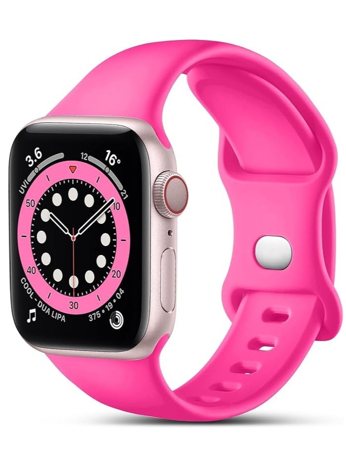 Compatible with Apple Watch Strap 42mm 44mm 45mm 46mm 49mm, Soft Silicone Sport Band Replacement Straps Compatible with iWatch SE Series 10 9 8 7 6 5 4 3 2 1 for Women Men - Image 1