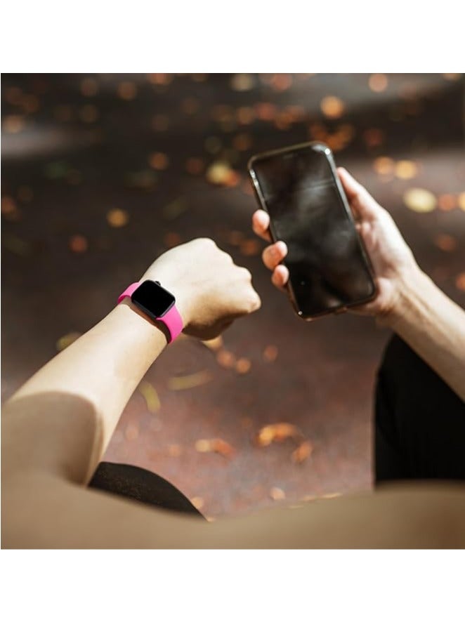 Compatible with Apple Watch Strap 42mm 44mm 45mm 46mm 49mm, Soft Silicone Sport Band Replacement Straps Compatible with iWatch SE Series 10 9 8 7 6 5 4 3 2 1 for Women Men - Image 2