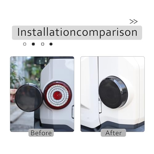 Hudiriy Car Smoked Tail Light Covers Compatible with Ineos Grenadier 2020-2024 Rear Lamp Light Shell Shade Tail Light Cover Protection Cover Accessories - Image 2