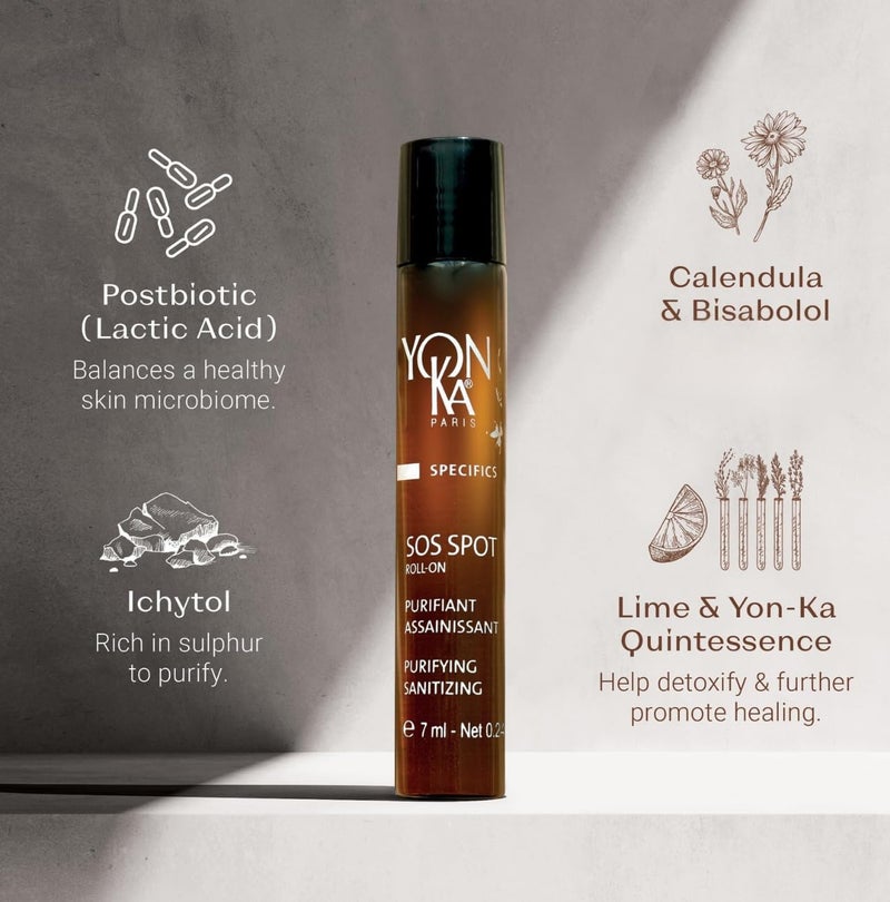 Yonka Yon-Ka SOS Spot Acne Treatment | Roll On Natural Lactic Acid to Clear Breakouts | 0.24 fl oz - Image 4
