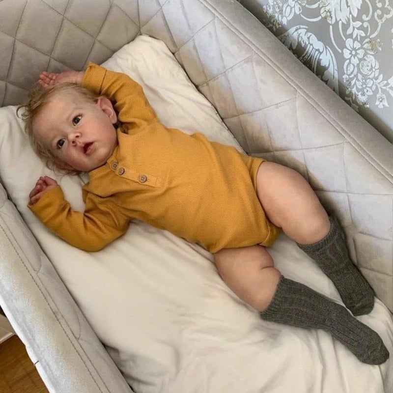 Anano Silicone Full Body Reborn Baby Boys 20 Inch Lifelike Real Newborn Babies Realistic Baby Dolls Boy Realistic Full Silicone Body Handmade Reborn Dolls with Accessories for Kids Age 3 - Image 3