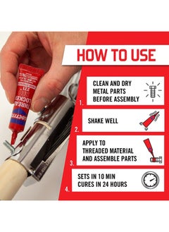 Loctite Rusting and Corrosion Resists Thread Locker Red 271 6 ml 209741  - Image 4