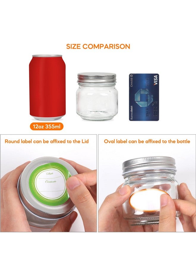 SZUAH 30 Pack Small Mason Jars 8 oz with Lids, Half Pint Canning Jars with 72 Free Labels, Regular Mouth Glass Jars for Canning, Preserving, Candle, DIY & Meal Prep - Image 4