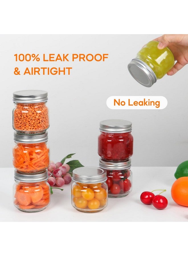 SZUAH 30 Pack Small Mason Jars 8 oz with Lids, Half Pint Canning Jars with 72 Free Labels, Regular Mouth Glass Jars for Canning, Preserving, Candle, DIY & Meal Prep - Image 3