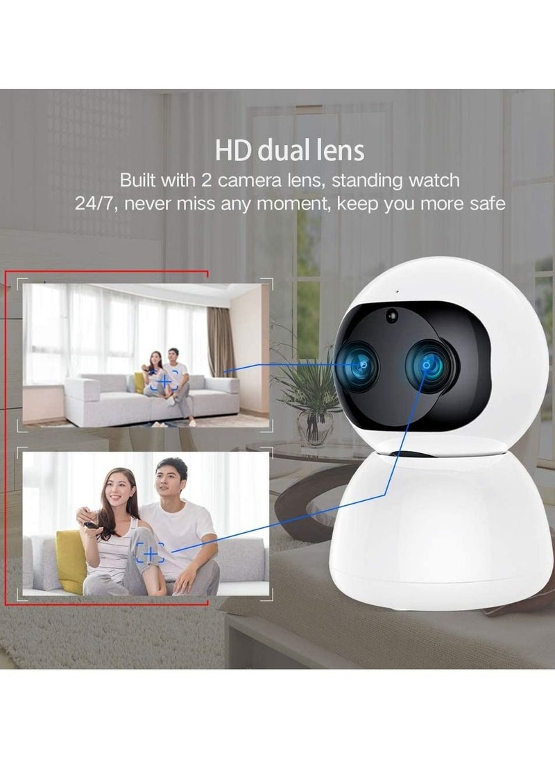 Smart Innovation Wireless Pan / Tilt Wi-Fi Home Smart Camera Switchable Dual Lens Siren Alarm Sound IP Security with Night Vision Motion Detection - Image 3