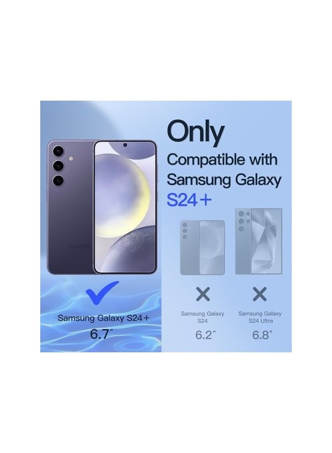 Jetech Privacy Screen Protector for Galaxy S24+ / S24 Plus 5G 6.7-Inch with Camera Lens Protector, Anti-Spy Tempered Glass Film, Fingerprint ID Compatible, 2-Pack Each - Image 2