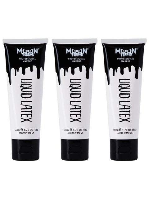 Pro FX Liquid Latex - 1.69fl oz - SFX Make up for Halloween, Works with Fake Blood & Face Paint - Special Effects Make up (Set of 3)