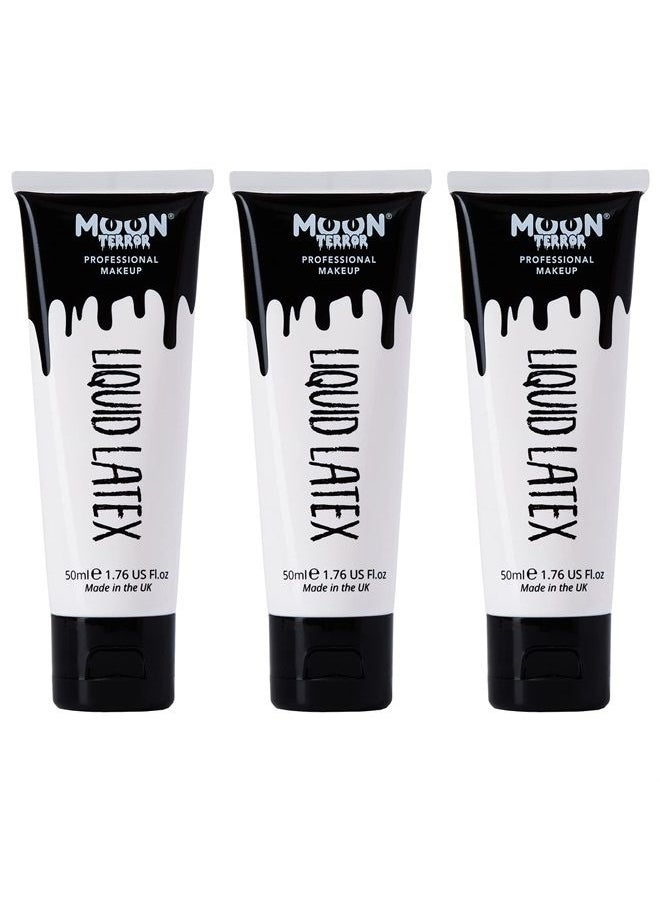 Pro FX Liquid Latex - 1.69fl oz - SFX Make up for Halloween, Works with Fake Blood & Face Paint - Special Effects Make up (Set of 3)