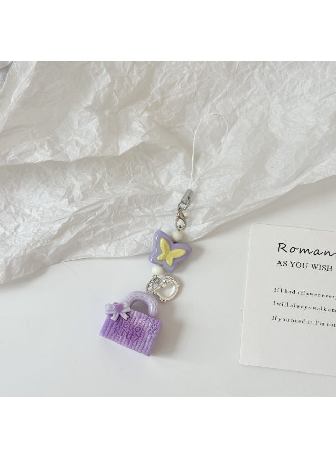 NIBEMINENT Beaded Phone Lanyard, Anti Lost Removable Wrist Strap,Chic And Simple Bracelet Pendant, Phone Keychain Lanyard - Image 1