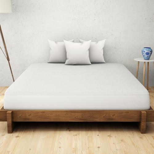 Welspun WelProtect 100% Waterproof Polyester Mattress Protector Queen Size 152x198 CM | Breathable Ultra Soft & Less Noise Fitted Bed Protector Cover (152x198 CM Queen, 200 TC, White) - Image 1