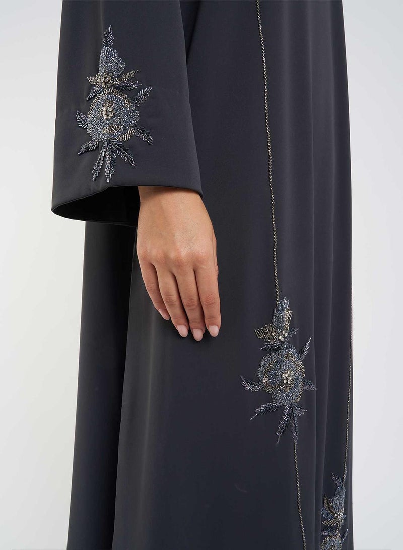 KASHKHA Solid Jalabiya with Embellishments - Image 5