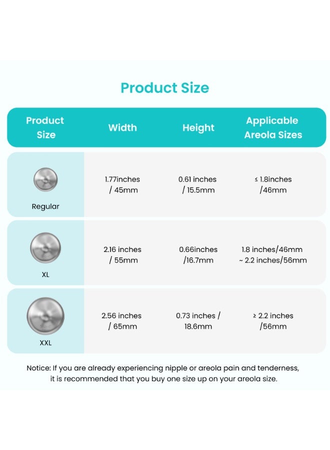 Paruu Silver Nipple Shields for Breastfeeding | 999 Silver Nursing Cups with Silicone Nipple Covers - Image 5
