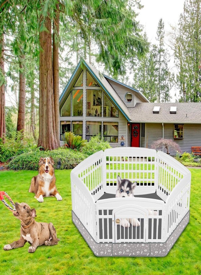 Marsui Dog Playpen Bottom Pad Fits for 36inch W and 24inch H 6 Panels Exercise Pet Dog Mat Puppy Crate Pad Reusable Washable Pet Training Pee Mat Hoop and Loop Design, Playpen Not Included (Gray) - Image 5