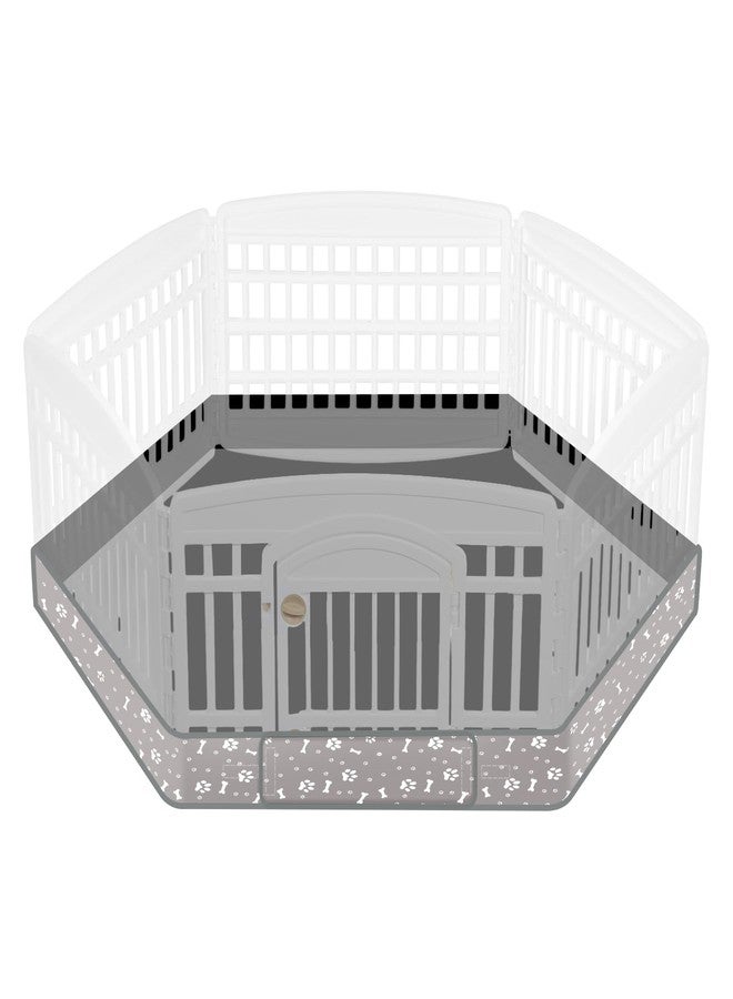 Marsui Dog Playpen Bottom Pad Fits for 36inch W and 24inch H 6 Panels Exercise Pet Dog Mat Puppy Crate Pad Reusable Washable Pet Training Pee Mat Hoop and Loop Design, Playpen Not Included (Gray) - Image 1