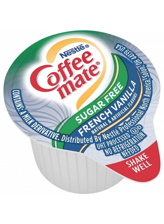 Nestle Coffee Mate Coffee Creamer, Sugar Free French Vanilla, Liquid Creamer Singles, Non Dairy, No Refrigeration, Box Of 50 Singles - Image 3