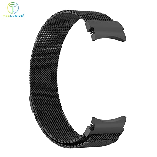 T TECLUSIVE Magnetic Metal Chain Strap Band Compatible for Galaxy Watch 6 5 Pro 4 Classic | Adjustable Magnetic Precise Curved Fitting with No Gap (Black) - Image 3