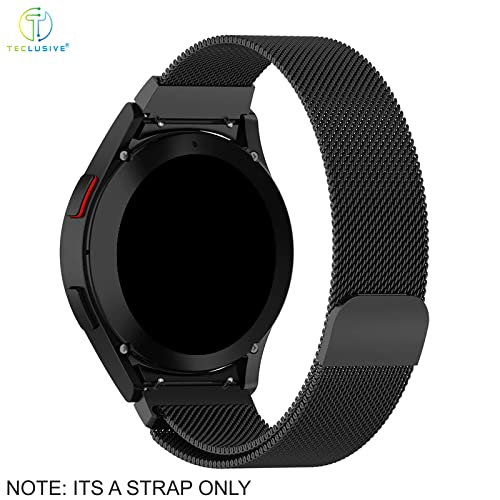T TECLUSIVE Magnetic Metal Chain Strap Band Compatible for Galaxy Watch 6 5 Pro 4 Classic | Adjustable Magnetic Precise Curved Fitting with No Gap (Black) - Image 5